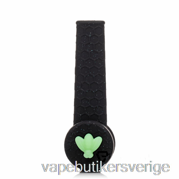 Vape Sverige Stratus Trio Silikonpipa Glänsande Panter (glittersvart / Uv Grönt Bi)